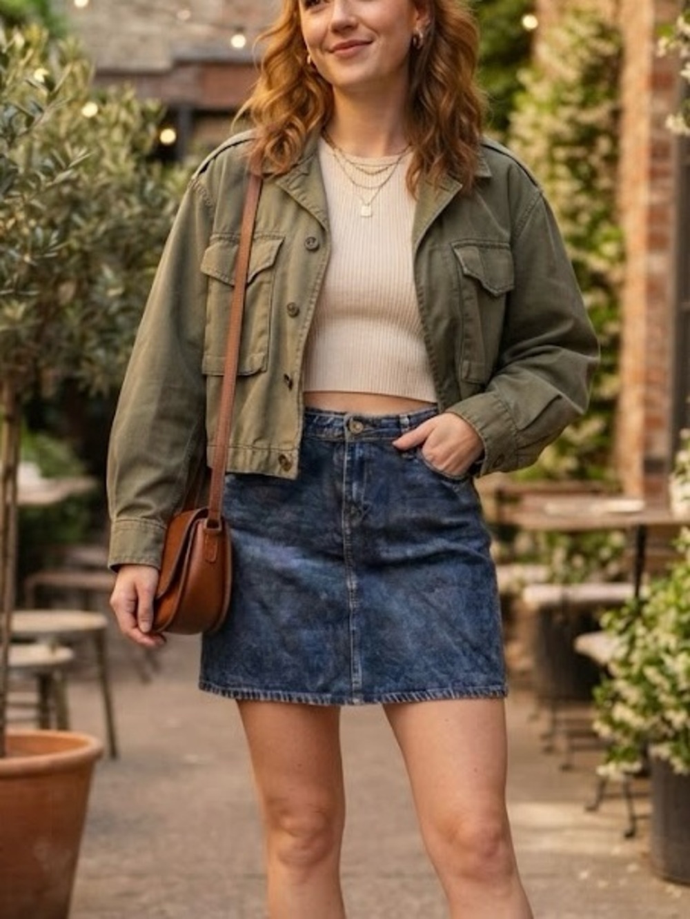 Pencil Skirt Denim Jean Acid Wash Vintage Style Preppy Grunge Y2K Retro Casual